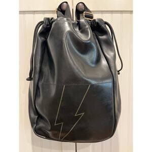 Bad Boy by Carolina Herrera New York‎ Faux Leather Backpack Black